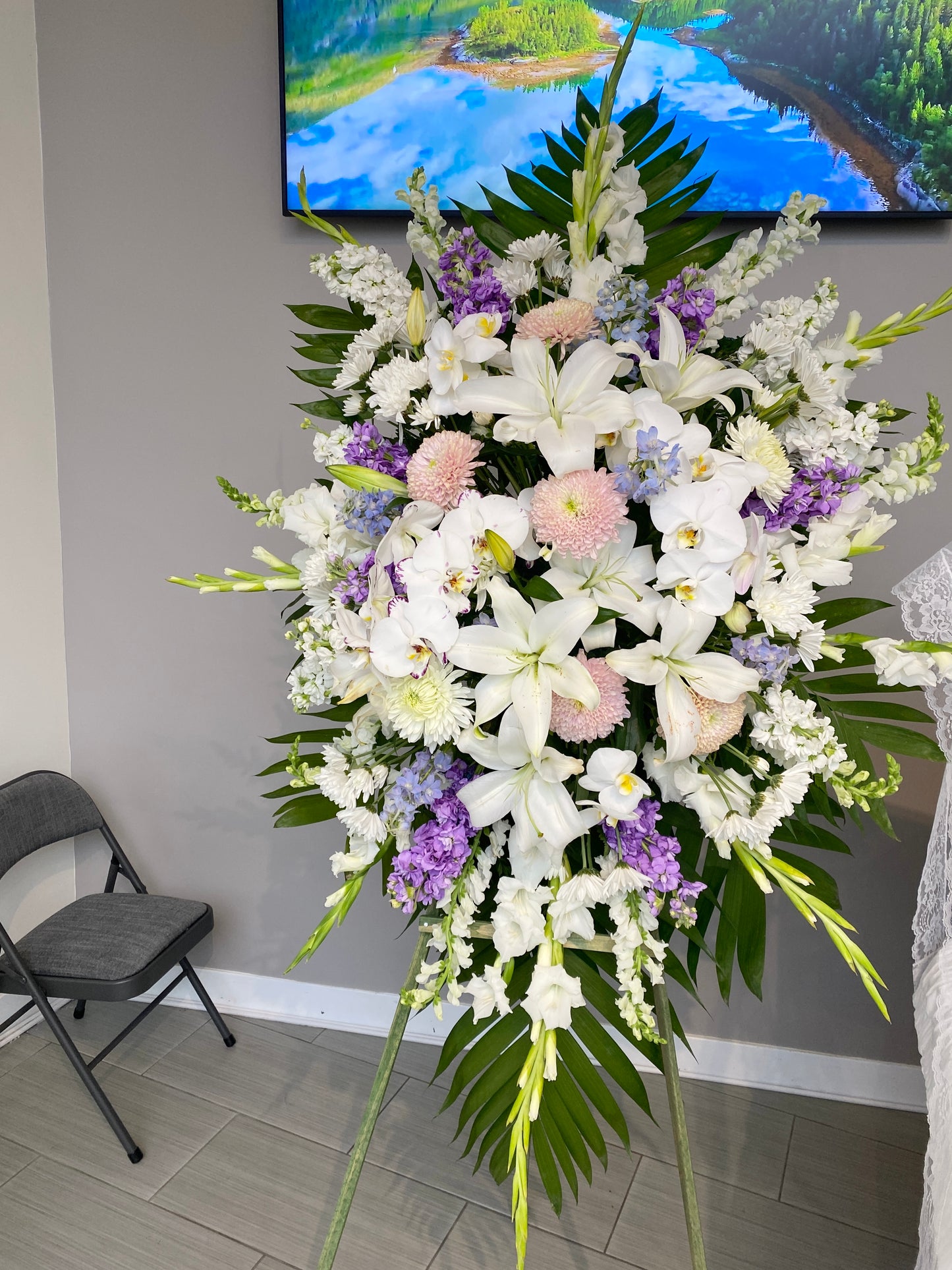 Funeral Standing Spray Lavender